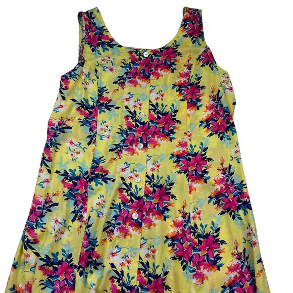 Koret 100% Rayon Feminine Floral Button Down Maxi Sundress Women's Size XL - Picture 2 of 8